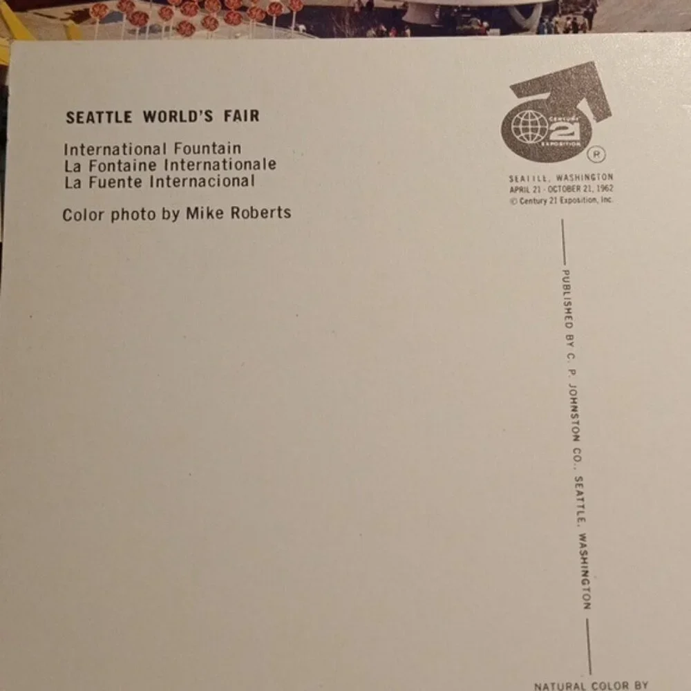 Vintage 1962 Seattle World's Fair Souvenir Postcard